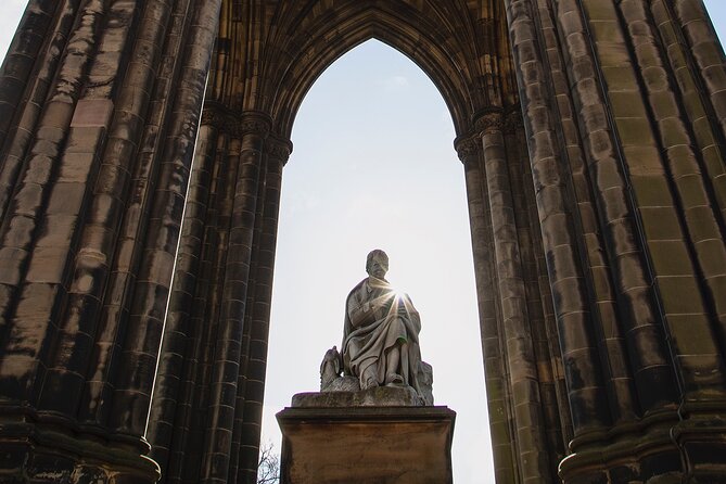 Edinburgh: Dean Village & New Town Walking Tour - George Street and the Dome: statues, cafes, and neoclassical drama