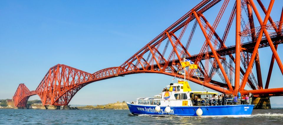 Edinburgh: 'Firth of Forth' Three Bridges Sightseeing Cruise - First photo stop: Forth Bridge angles that land better than postcards